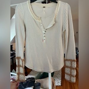 Free People Mistletoe Henley Size S